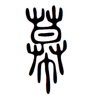 幕の甲骨文字